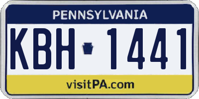 PA license plate KBH1441