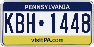 PA license plate KBH1448