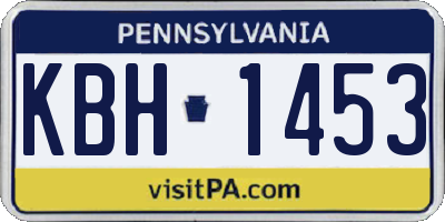 PA license plate KBH1453