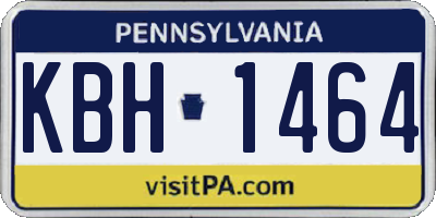PA license plate KBH1464
