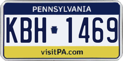 PA license plate KBH1469
