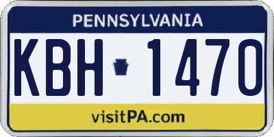 PA license plate KBH1470