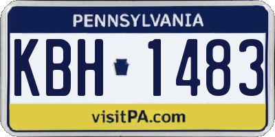 PA license plate KBH1483
