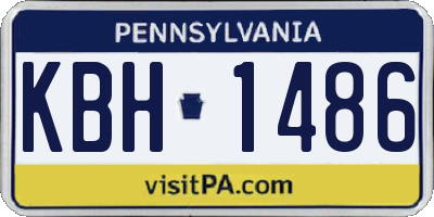 PA license plate KBH1486