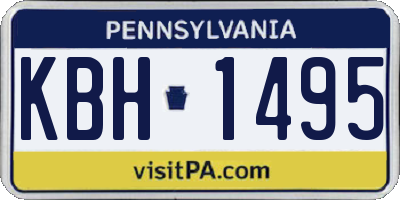 PA license plate KBH1495
