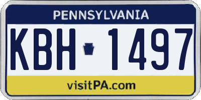 PA license plate KBH1497