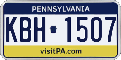 PA license plate KBH1507
