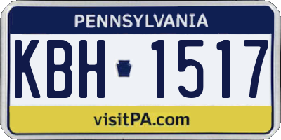 PA license plate KBH1517