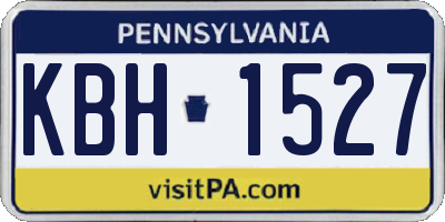 PA license plate KBH1527