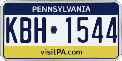 PA license plate KBH1544