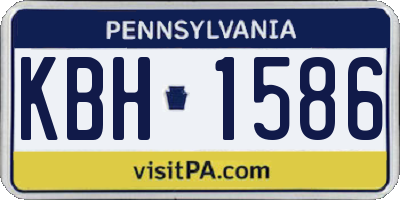 PA license plate KBH1586