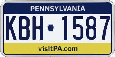 PA license plate KBH1587