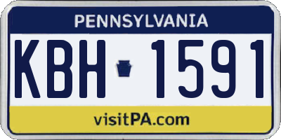 PA license plate KBH1591