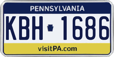 PA license plate KBH1686