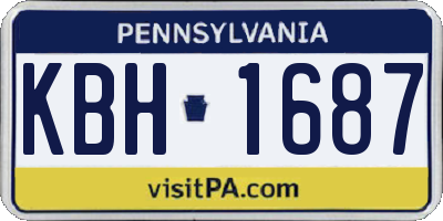 PA license plate KBH1687