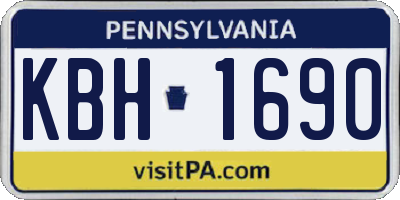 PA license plate KBH1690