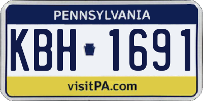PA license plate KBH1691