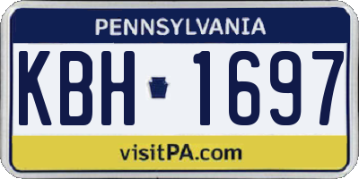 PA license plate KBH1697