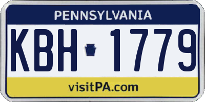PA license plate KBH1779