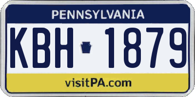 PA license plate KBH1879