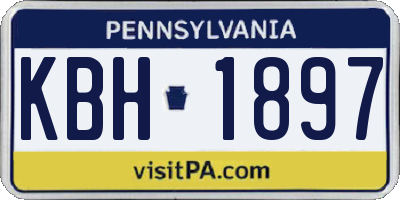 PA license plate KBH1897