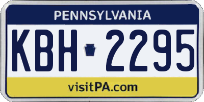 PA license plate KBH2295