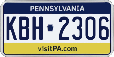 PA license plate KBH2306