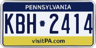 PA license plate KBH2414