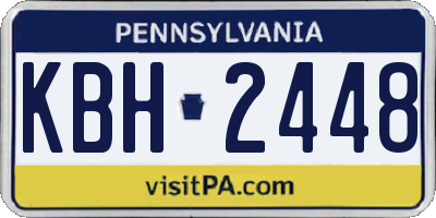 PA license plate KBH2448