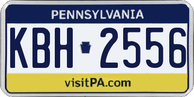 PA license plate KBH2556