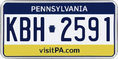 PA license plate KBH2591