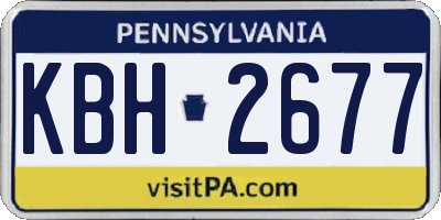 PA license plate KBH2677