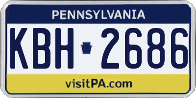 PA license plate KBH2686