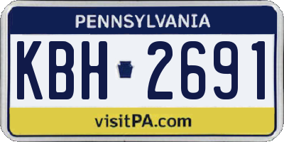 PA license plate KBH2691