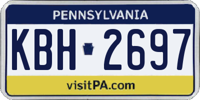 PA license plate KBH2697