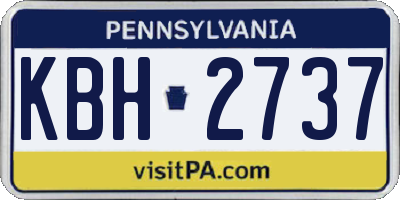 PA license plate KBH2737
