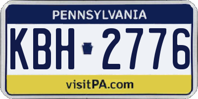 PA license plate KBH2776