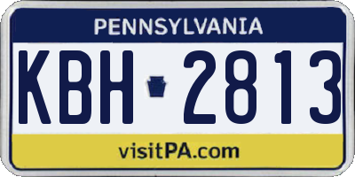 PA license plate KBH2813