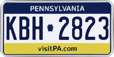 PA license plate KBH2823