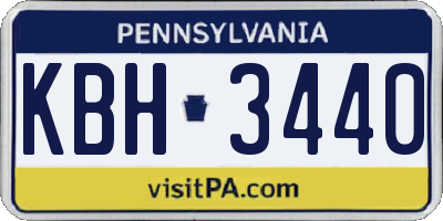 PA license plate KBH3440