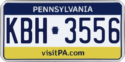 PA license plate KBH3556