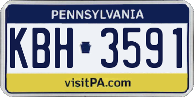 PA license plate KBH3591