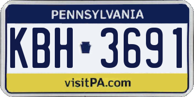 PA license plate KBH3691