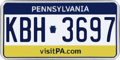 PA license plate KBH3697