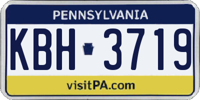 PA license plate KBH3719