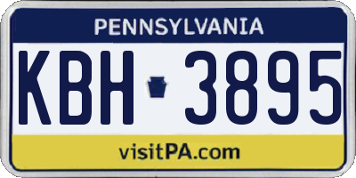 PA license plate KBH3895