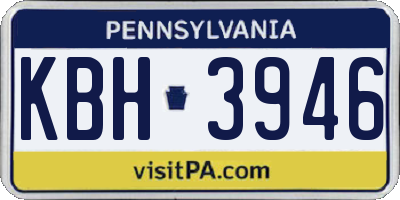 PA license plate KBH3946