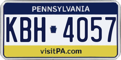 PA license plate KBH4057