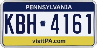 PA license plate KBH4161