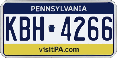 PA license plate KBH4266